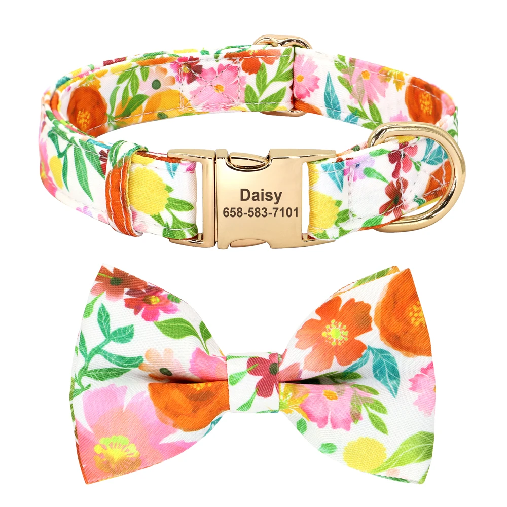 Cute Bowknot Flower Pet ID Collars - PeticaDeals
