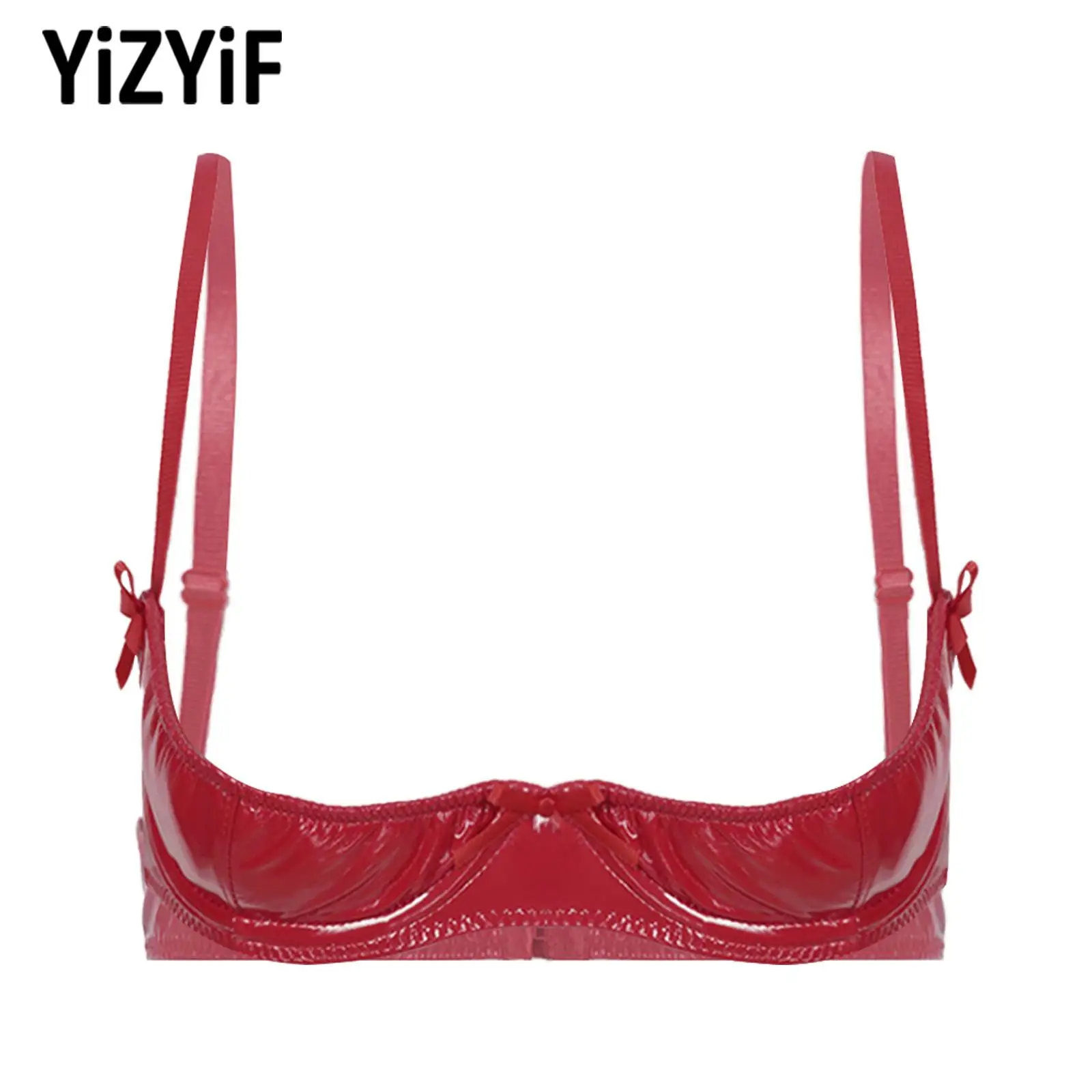 Sexy Womens Swimming Bra Top Swimwear Swimsuit Adjustable Straps Patent