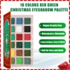 Christmas 18 color eye shadow plate sequins matte pearlescent eye shadow color party Christmas makeup 4