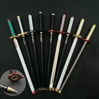 Demon Slayer New Styles Anime Model Gel Pen 0.5mm Black Refill with Pen Rack Cosplay Prop Kid Student Gift Slayer Weapon Sword 2