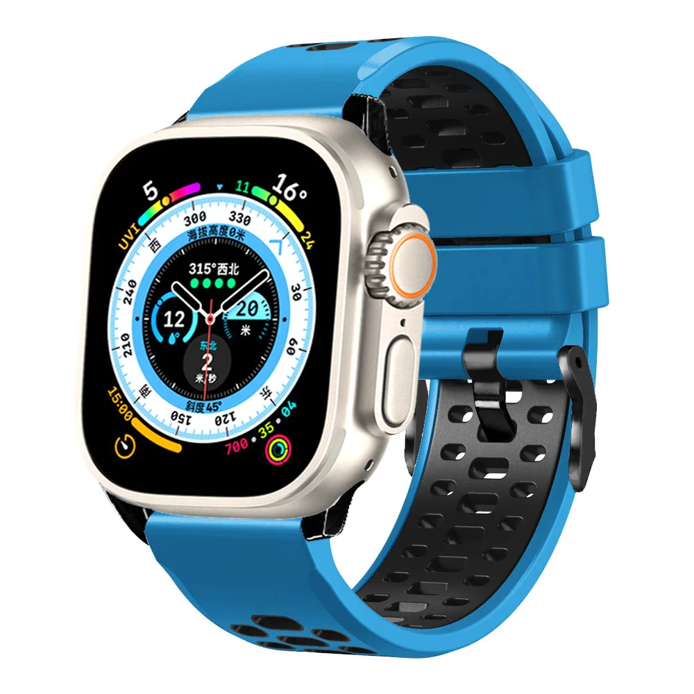 Per Apple Watch Cinturino Ultra Cinturino Cinturino Cinturino Per Apple Watch Series 9 8 7 Se 6 45Mm 44Mm 42Mm Cinturini In Silicone Traspirante