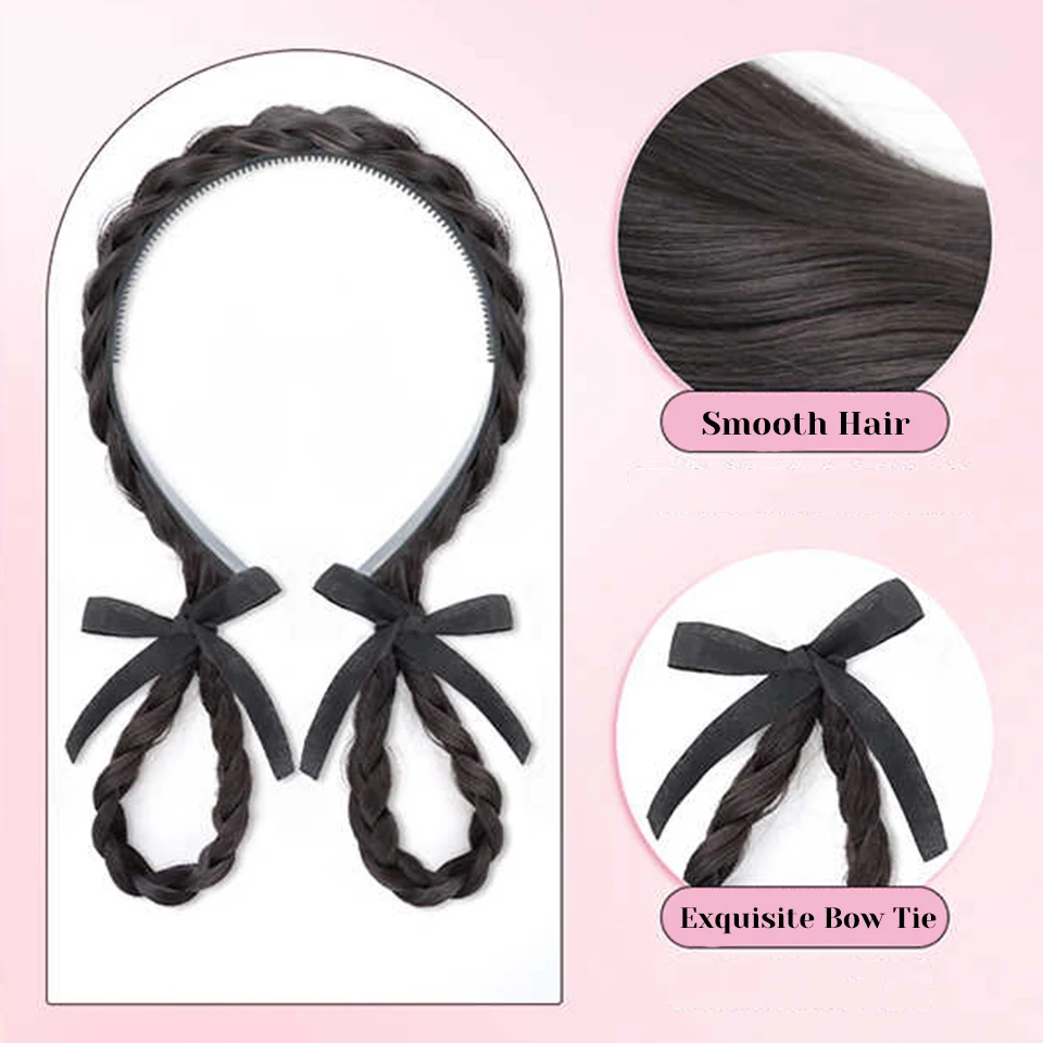 Synthetic Braided Headband Wig for Women