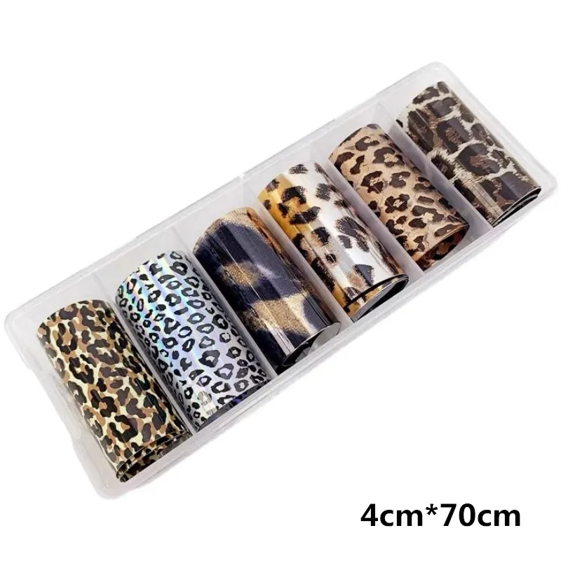 Transfer Foil Nail Art Design Gucci  Nail Design Leopard Print Foil -  10pc/box - Aliexpress