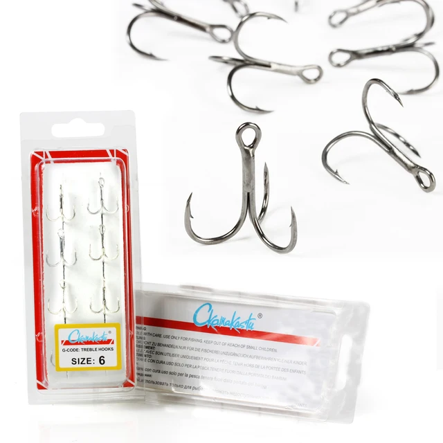 Promotion 100pcs Saltwater Fish Hooks Treble Hooks for Fishing