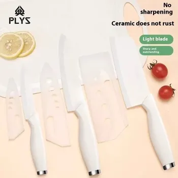 Set di coltelli da cucina con coltello in ceramica, utensili per alimenti complementari, coltello da cucina due in uno e set completo di utensili da taglio 1