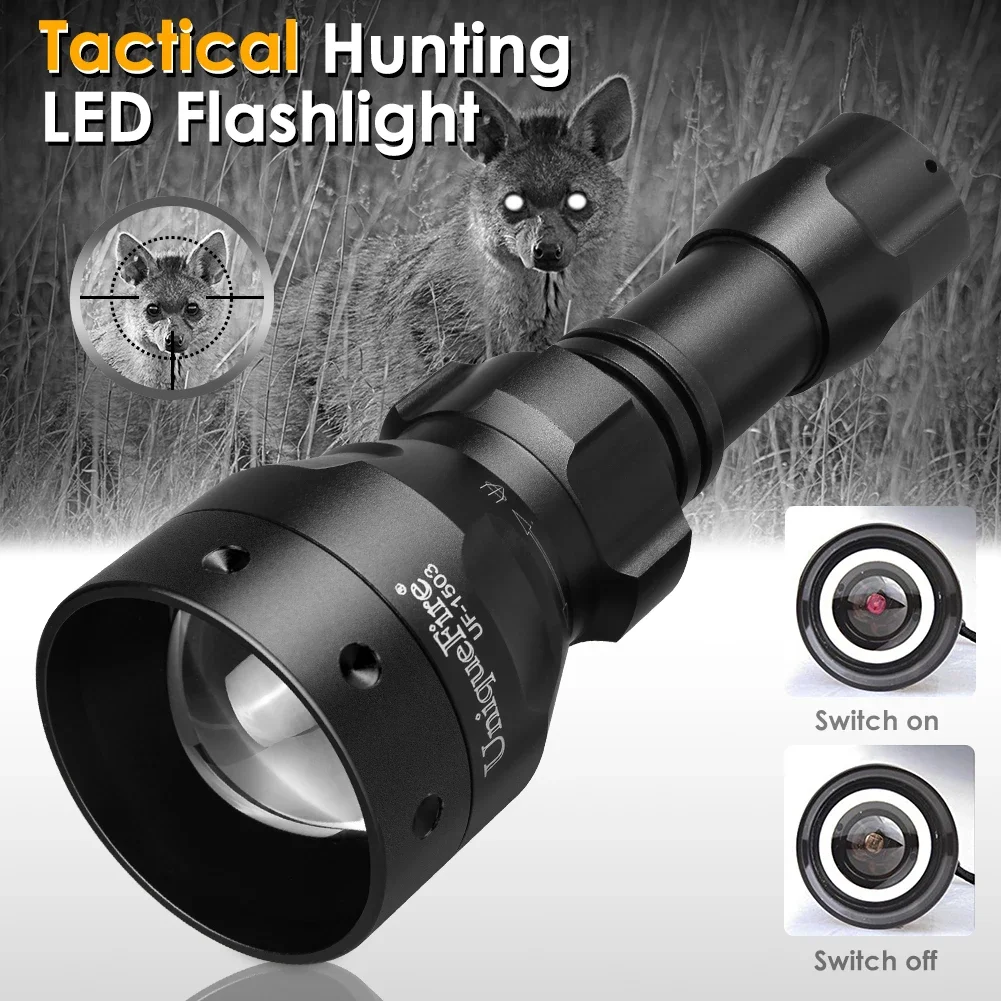 UniqueFire1503IR850NM940NMT50LEDFlashlight3ModeZoomHunting