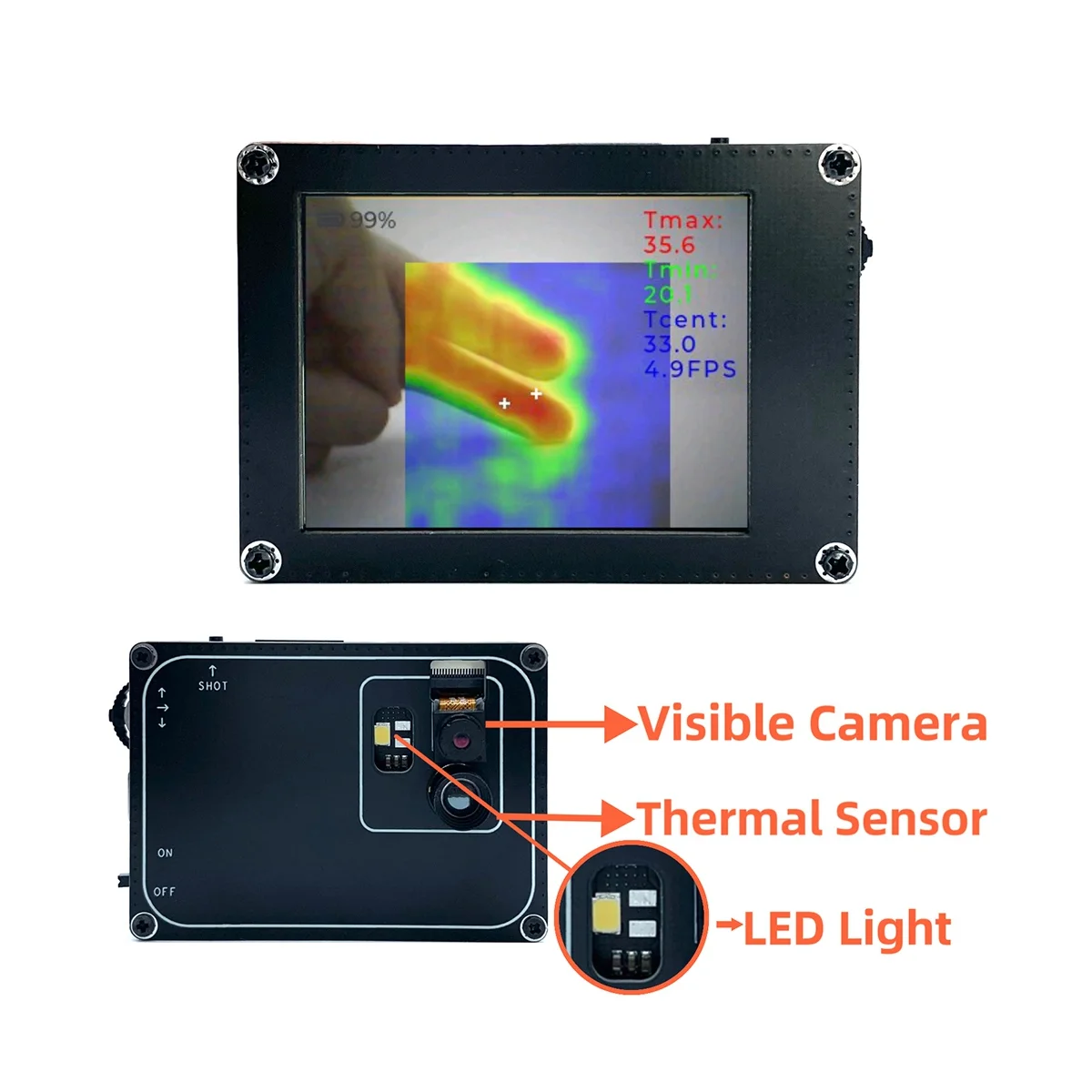 

TICAM1 Industrial Infrared Thermal Imaging Camera with 200MP Visible Light Lens Temperature Detect Thermal Imager