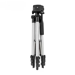 Universal Portable Tripod Stand for Cameras and Smartphones (Silver)