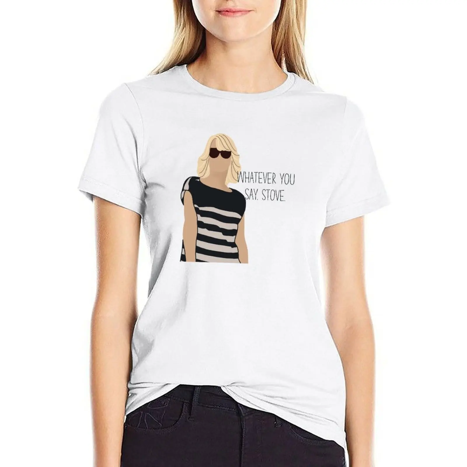 

Stove T-shirt summer tops shirts graphic tees tops Women