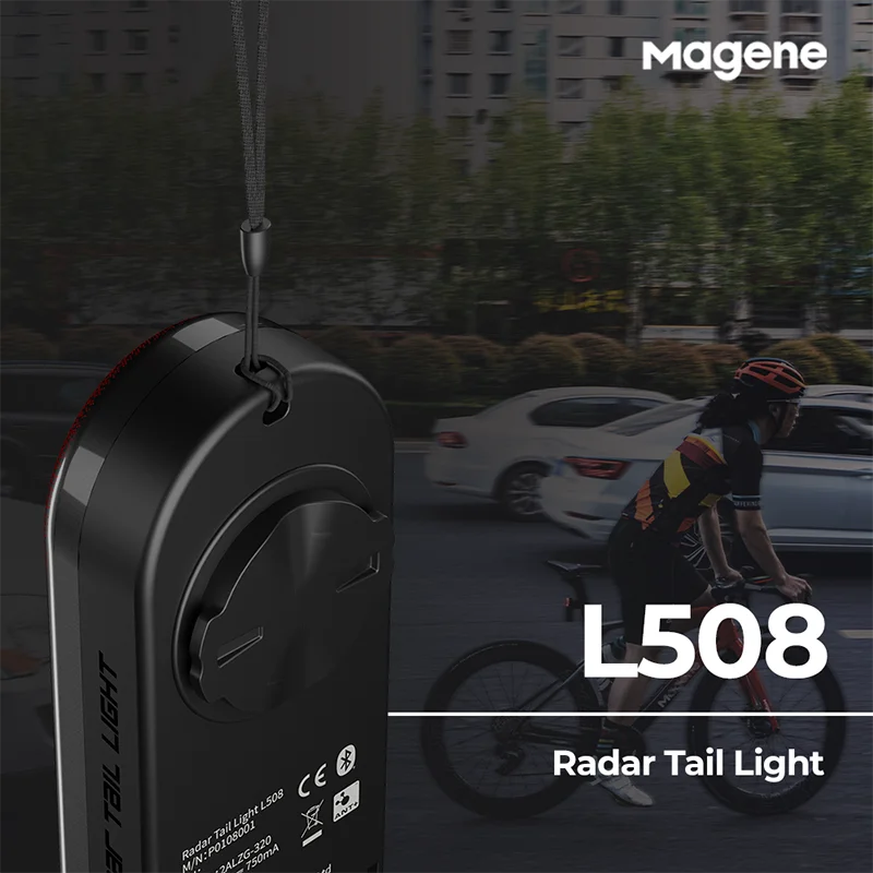 Magene bicicleta Radar Tail Light, farol inteligente, sela de iluminação traseira, selim, Ebike LED, ciclismo taillight