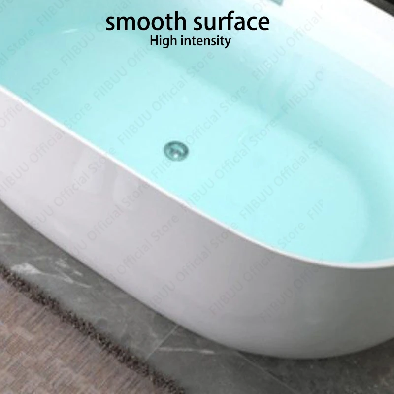 Acrylic Household Bathtub For Hotel And Guesthouse,Freestanding And Movable Tub,Seamless Small-sized Arc-shaped Bathroom Fixture