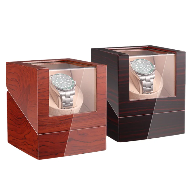 Wooden Watch Winder Watch winder for Automatic Watches Mechanics Watch Box Automatic Winder Use USB Cable / with Battery Option