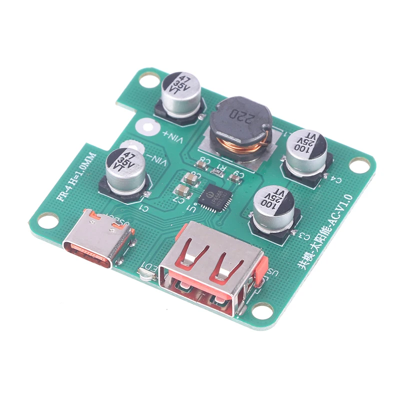 Solar Controller Type-C QC 3.0 PD Quick Charge Inverter Voltage Stabilizer for DIY Solar Panel Charger to Charge Mobile Phone
