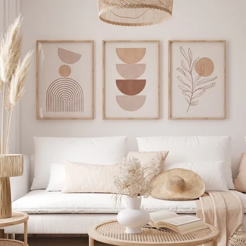 Bohemian Abstract Geometric Canvas Prints Set
