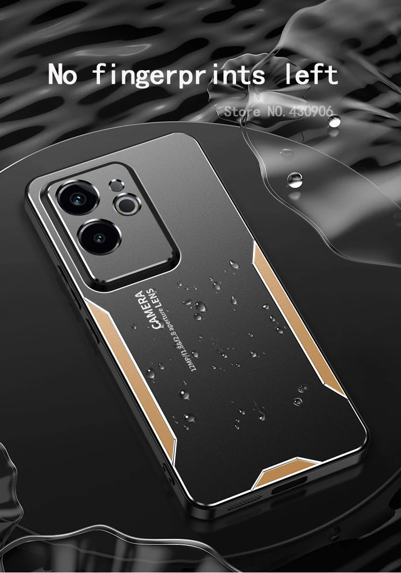 Für Realme GT6 Chinesische Version Fall Metall Aluminium Schutz Objektiv Frost Verhindern Fingerabdrücke Metall + TPU Abdeckung – Detail 8