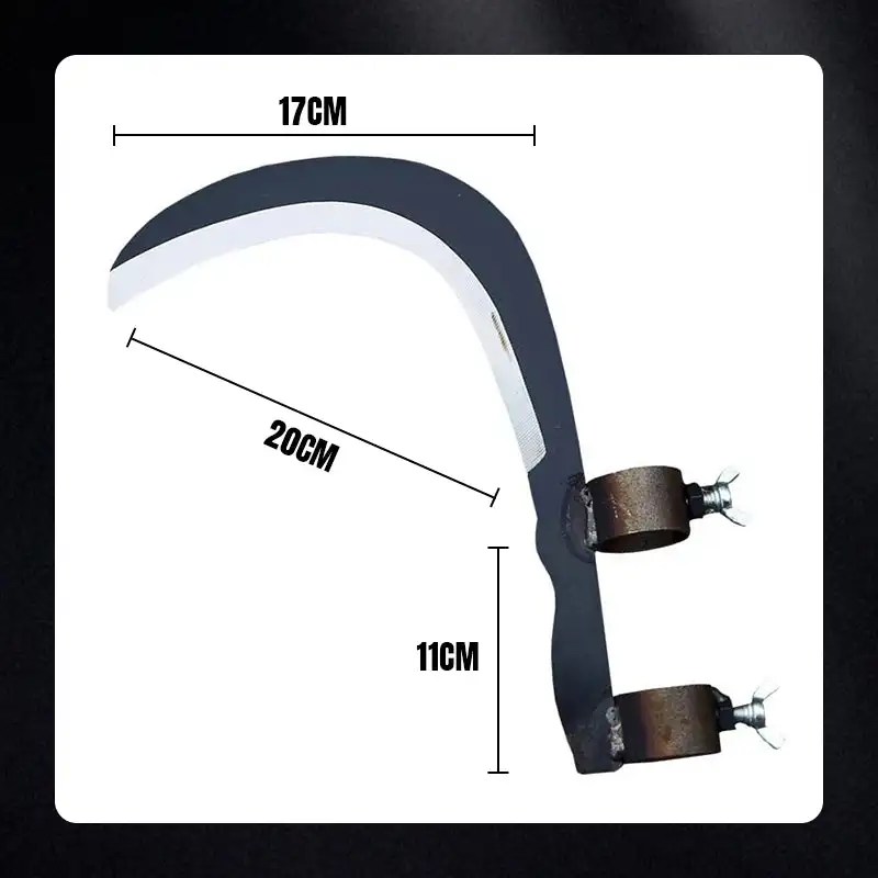 Multifuntional Portable Grass Sickle Cutter Head Wheat Lawn Mower Gardening Grass Weeding Knife Farm Scythe Sickle Garden Tools