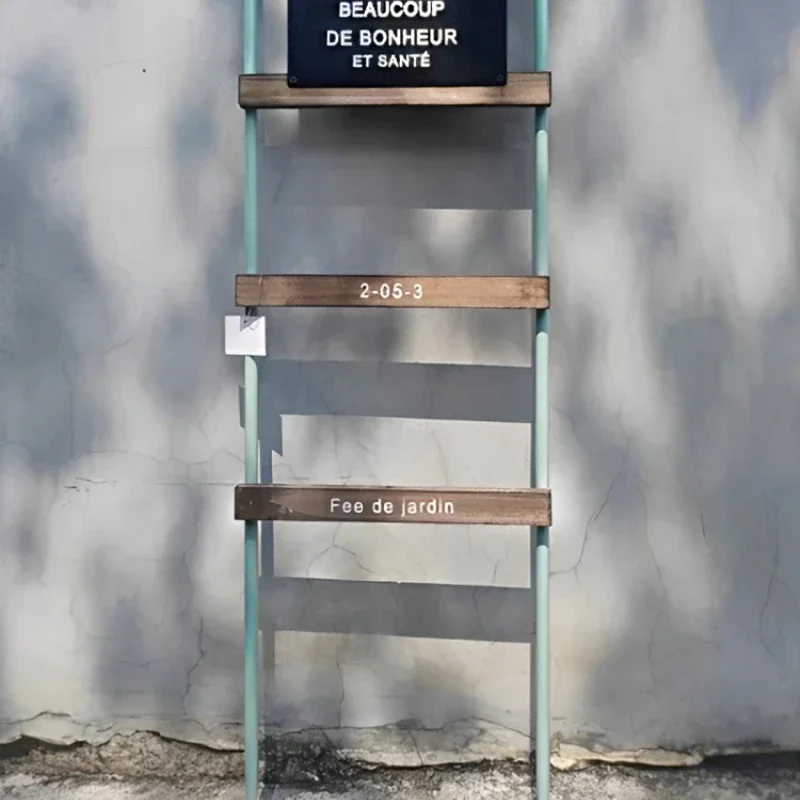 Japanese Ins Style Flower Ladder, Wooden Climbing Rattan Holder, Courtyard Plant Label, Practical Decorative Flower Rack