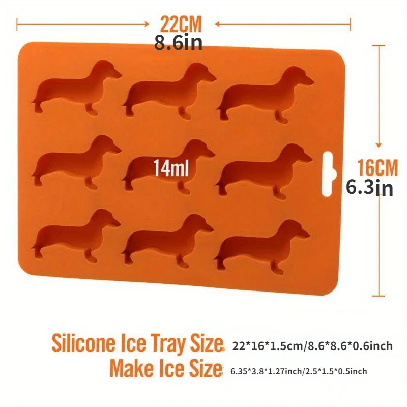 Vassoio Per Cubetti Di Ghiaccio A Forma Di Bassotto | Stampi In Silicone Per Cioccolato E Dolcetti | Regalo Per Amanti Dei Cani