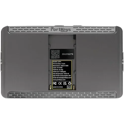 Portkeys LH7H 7 inch 1000nits Monitor 1920 x 1080 High Brightness Built-in Heat Dissipation 4K HDMI 30p Input 1080 VS LH7P