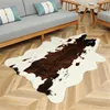 Modern Fur Animal Skins Natural Shape Carpets Zebra Cow Animal Printed Carpet Soft Plush Imitation Leather Rugs Non-slip Mats 2
