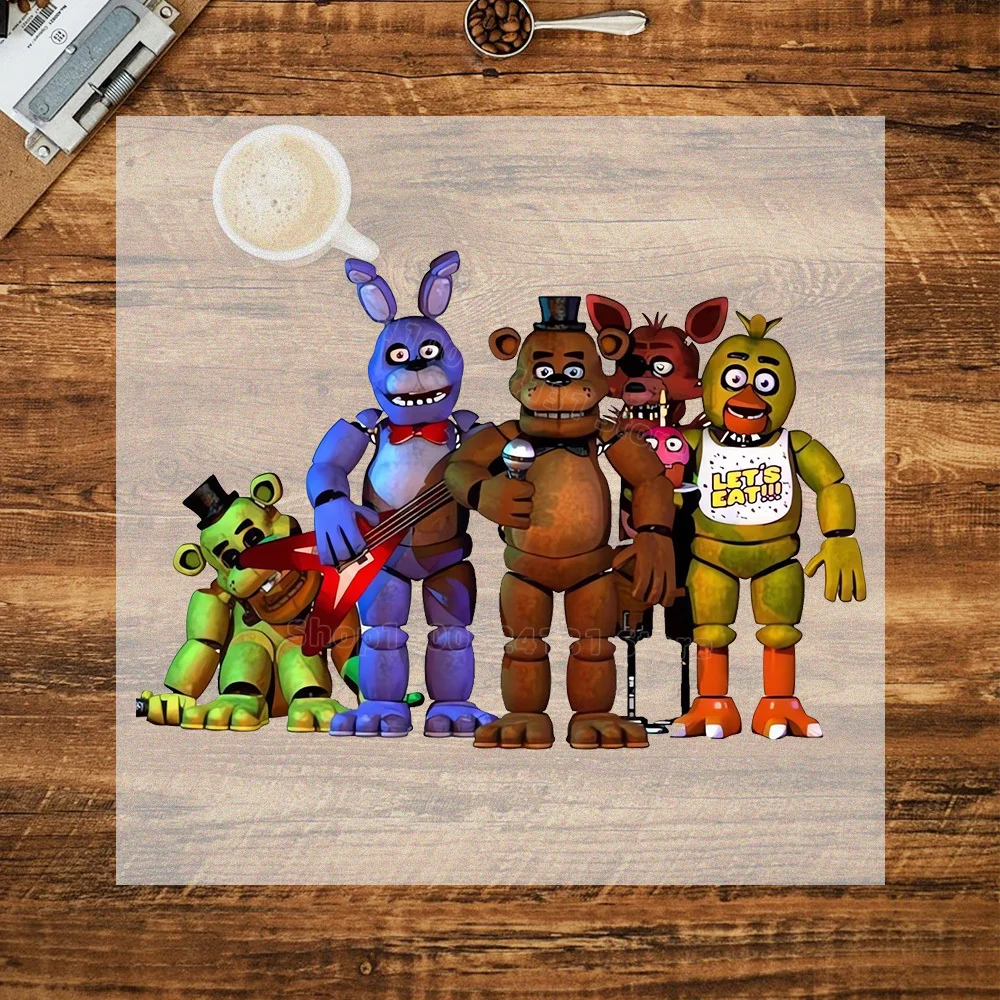 FNAF-Inspired Heat Transfer Stickers for Clothing - T-Shirt DIY Anime Patches Collection
