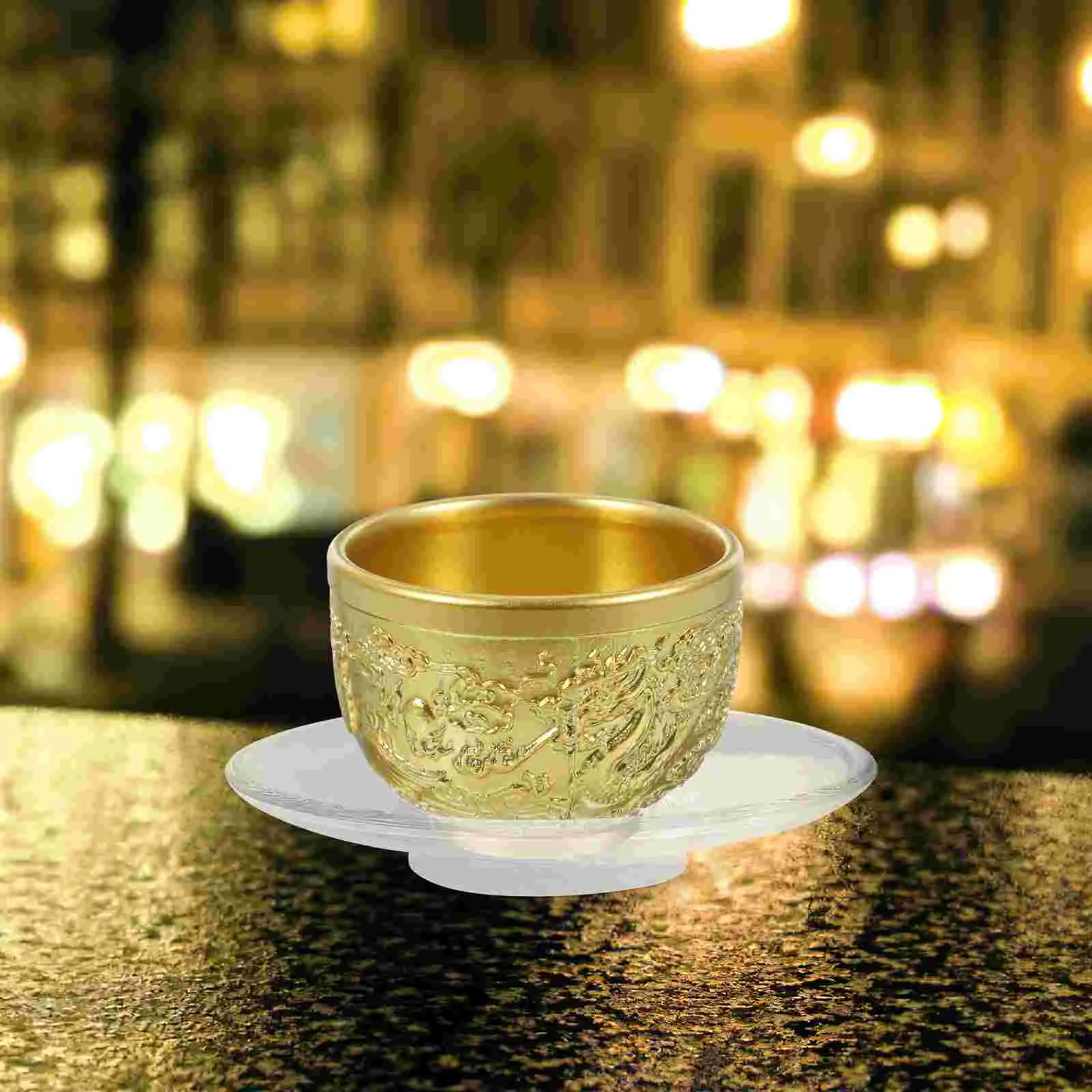 Decorative Tea Saucers Glass Tea Plates Round Coffee Plate Teacup Saucers 4Pcs tea cup