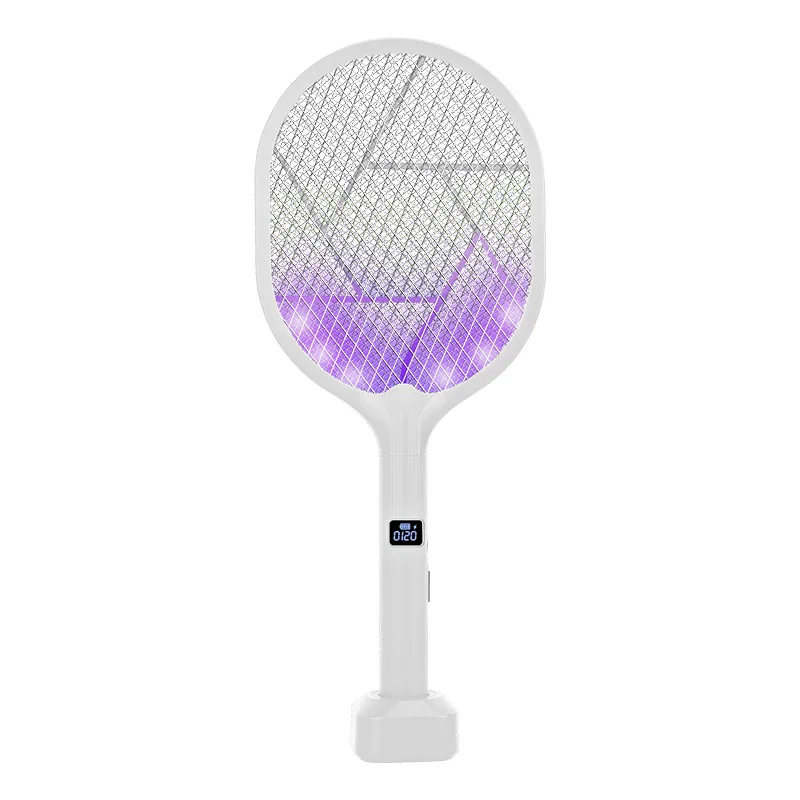 USB 스마트 디지털 디스플레이 카운팅 다기능 전기 모기 스와터 모기 램프, 가정용 모기 킬러, 2 인 1