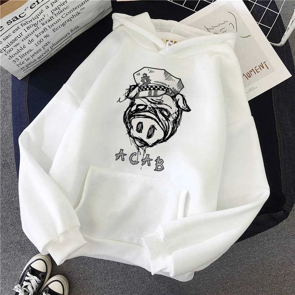 

Acab hoodies women 2023 gothic harajuku vintage Hood women anime sweater