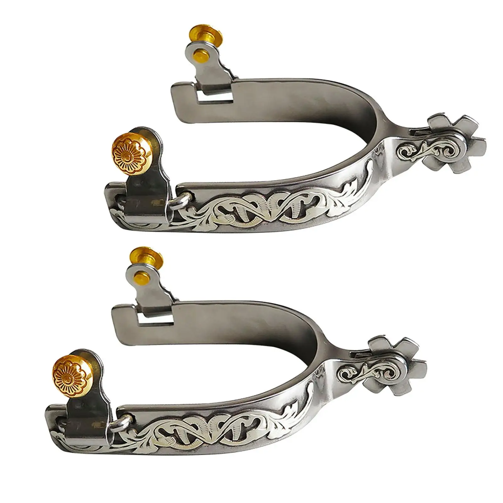 2 Pieces Horse Spurs Cowboy Spurs for Competition Training Riding Equestrian 2 Pieces Horse Spurs Cowboy Spurs for Competition Training Riding Equestrian