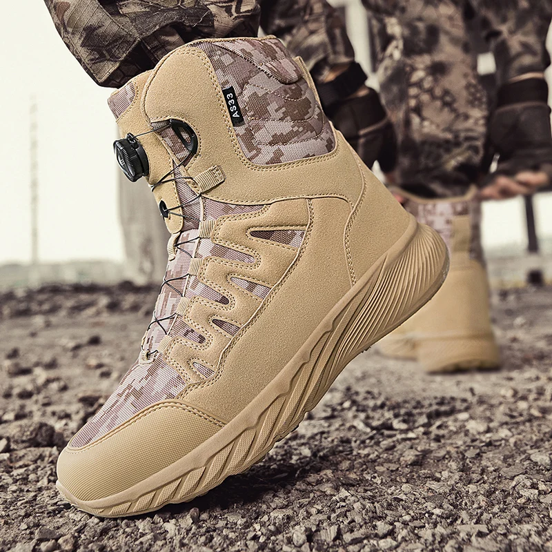 Large Size Hiking Shoes for Men's Outdoor Field Training, Battlefield Training, Hiking Military Boots for Men's Fitness Boots