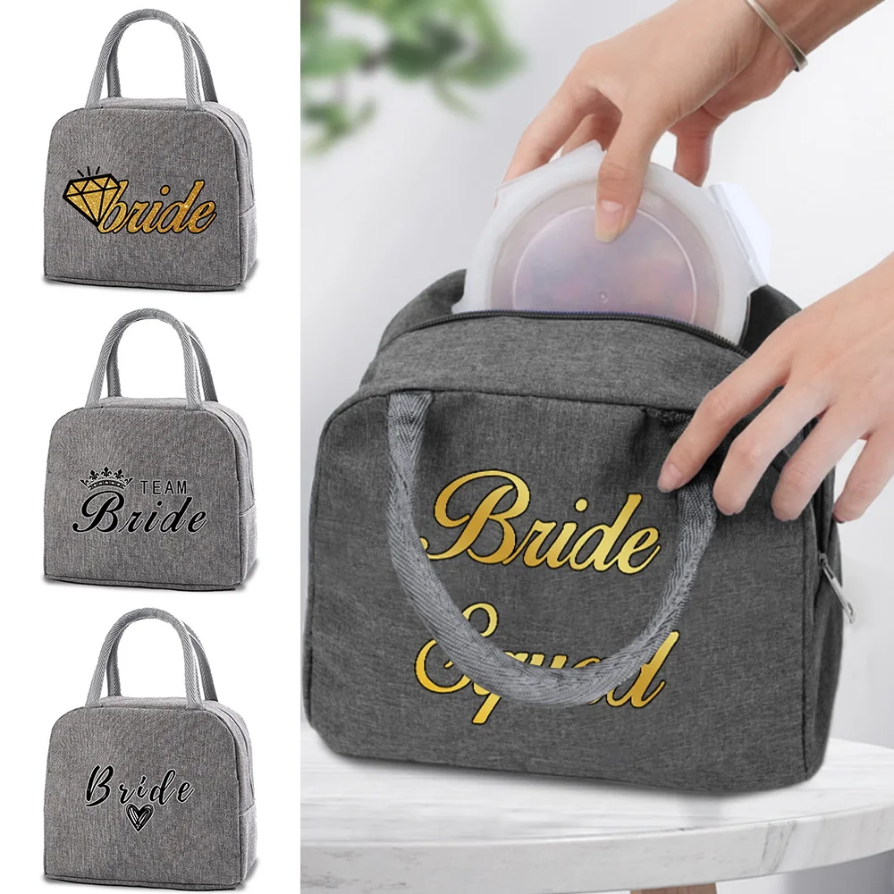

Insulated Lunch Dinner Bag Cooler Food Handbag Women's Portable Canvas Bag Thermal Container School Picnic Kids Travel Lunch Bag