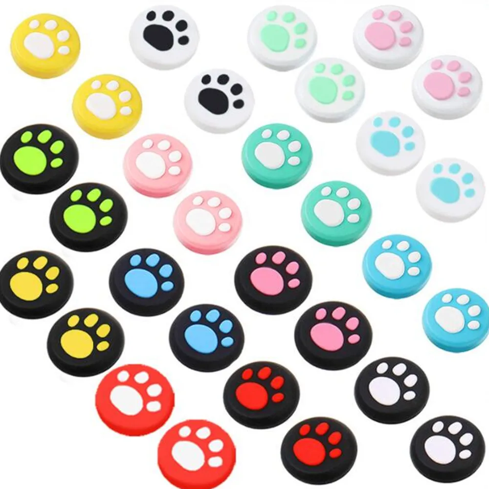 

1000Pcs Cute Cat Claw Soft Silicone Thumb Stick Grip Cap For PS3/PS4/PS5/Xbox One/360/Switch Controller Gamepad Joystick Cover