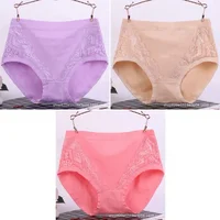 Slip en coton et dentelle pour femmes, grande taille, 5XL 6XL, culotte Sexy et confortable pour dames matures, sous-vêtements doux et respirants 5