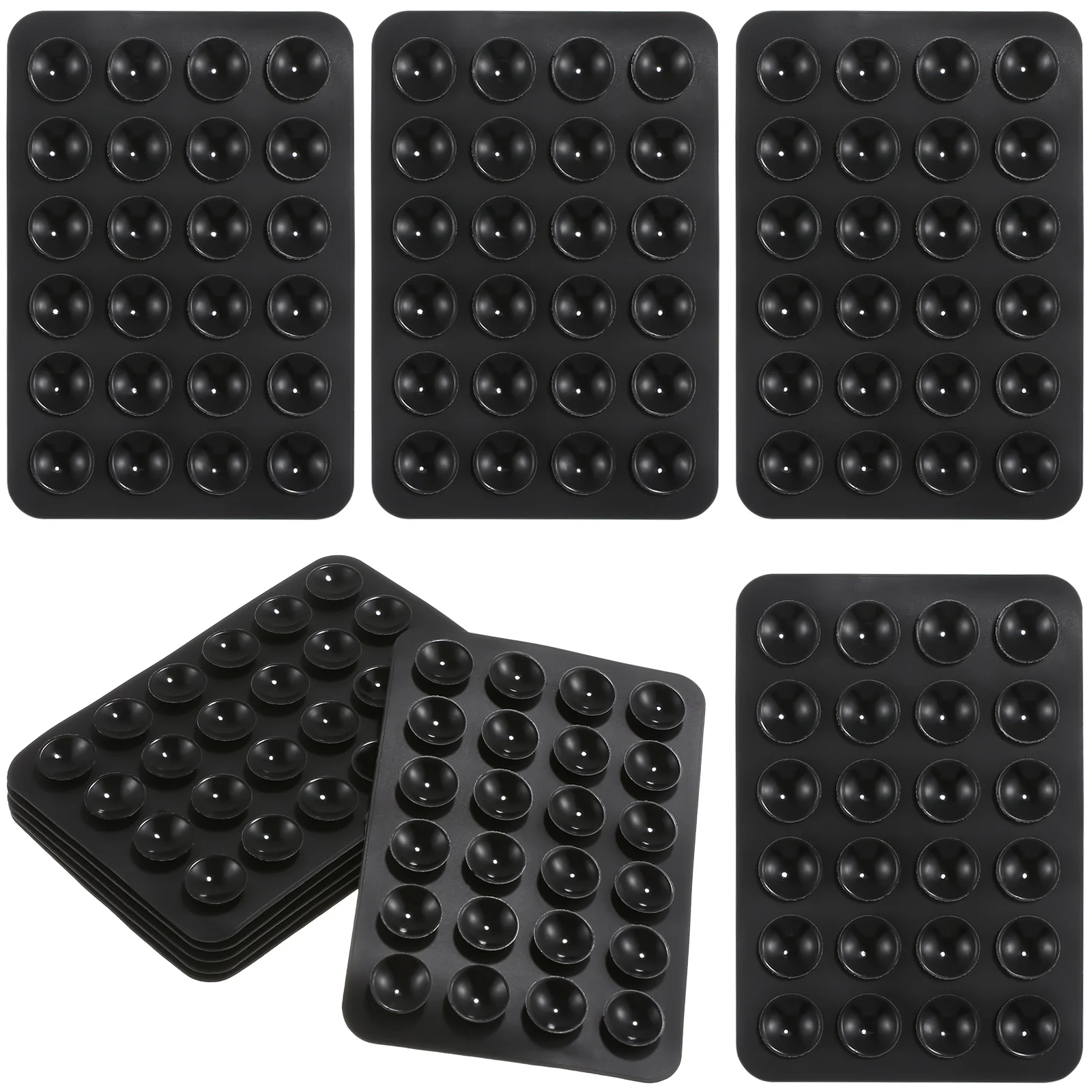 

36 pcs Universal Multipurpose Mobile Phone Holder Mat Anti-slip Single-sided Suction Cup Mat with Strong Adhesive (Black)