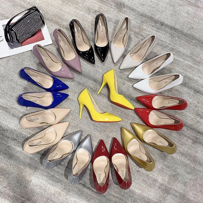Pumps Gold Heels Women's Shoes Spring Summer 2022 Trend Pointed
