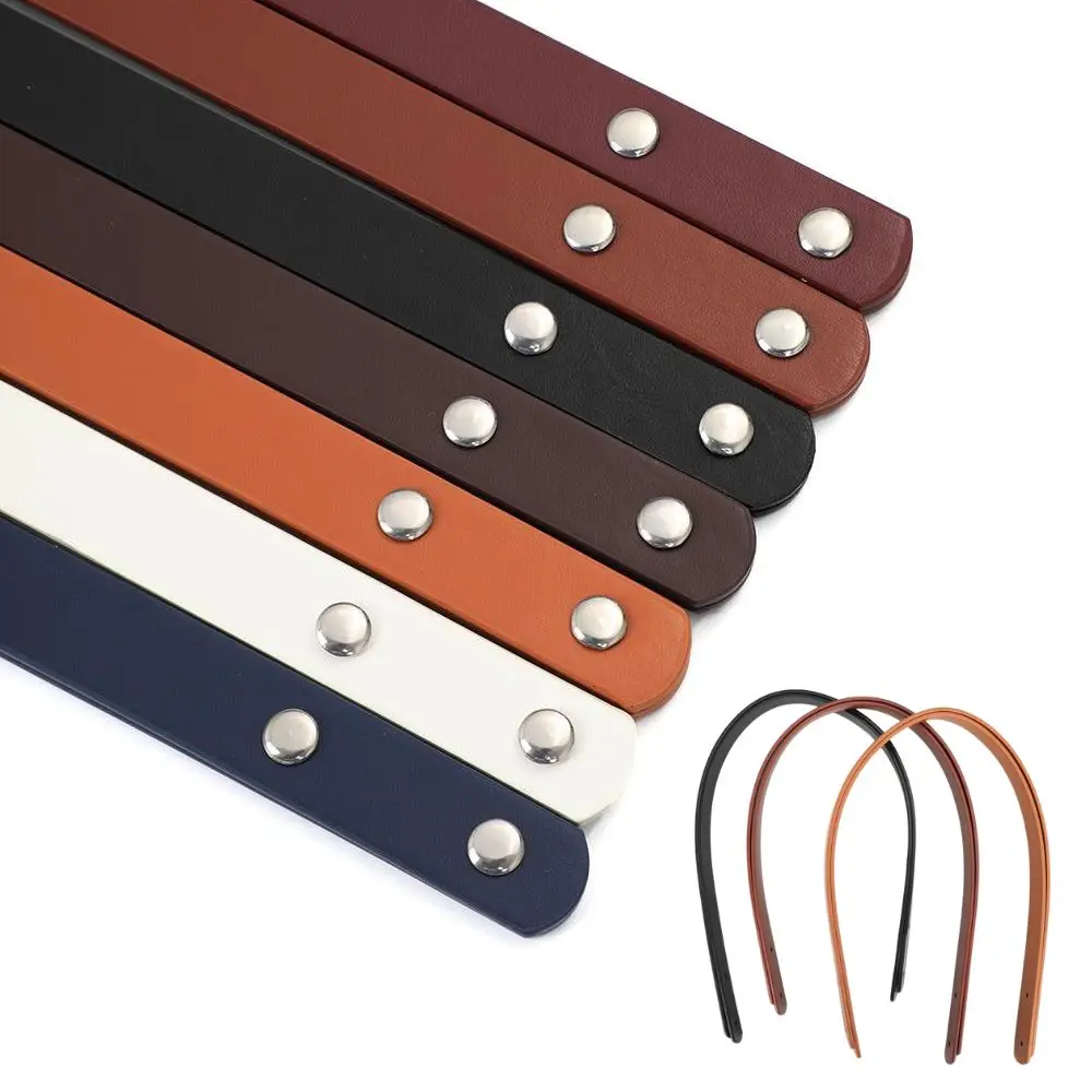 

2Pcs Detachable Leather Bag Strap Handbag Band Handle Women Shoulder Bag Strap Soft DIY Bag Accessories Handles For Women's Bags
