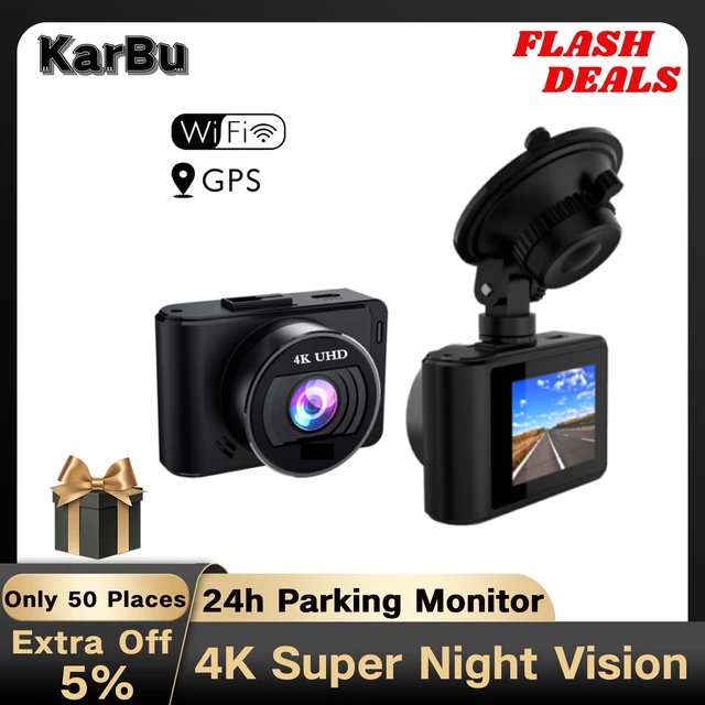 Dash Cam for Car Camera Wifi 4K Dvr Para Coche Dashcam GPS 24h Parking  Monitor Mini Front and Rear Dual Dvrs Video Registrator - AliExpress