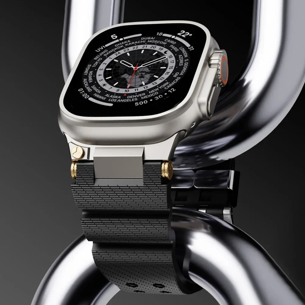 Rubber luxury band for Apple Watch Ultra 3/2 49mm ultra 49