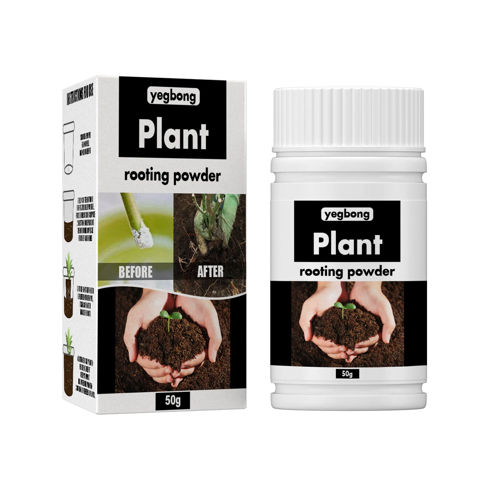 Powder Rooting Hormone For Cuttings Enhancer Promote Root Growth For Seedlings Starts Potting Soil Fertilizer Plant transplant root stimulator
