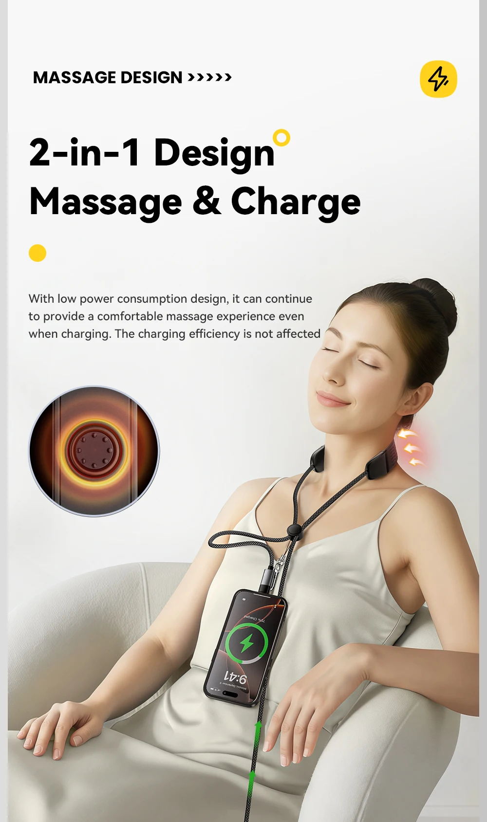 Massage USB C Cable PD100W Fast Charging for iPad Macbook iPhone 17 16 15 Type C