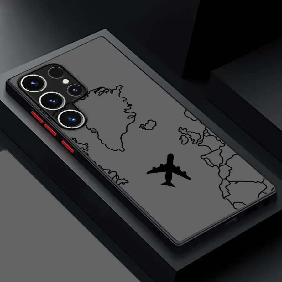 Line Airplane Topographic Design Phone Case