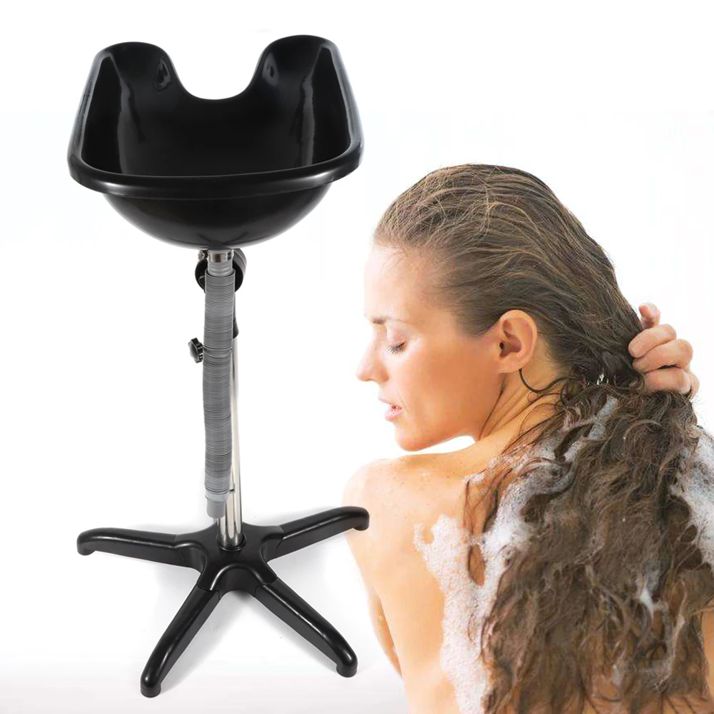 

Portable Hair Shampoo Basin Standing Hair-Washing Sink for Hair Salon Height Adjustable