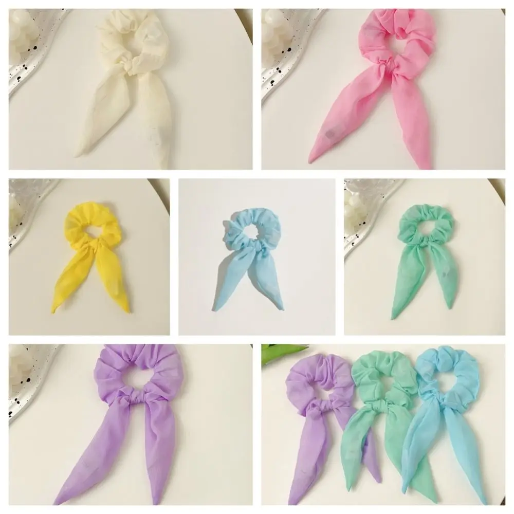 

LED Luminous Hair Bands Scrunchies Hair Rope Ribbon Candy Color Light Up Rubber Band Elastic Hair Accessories Party
