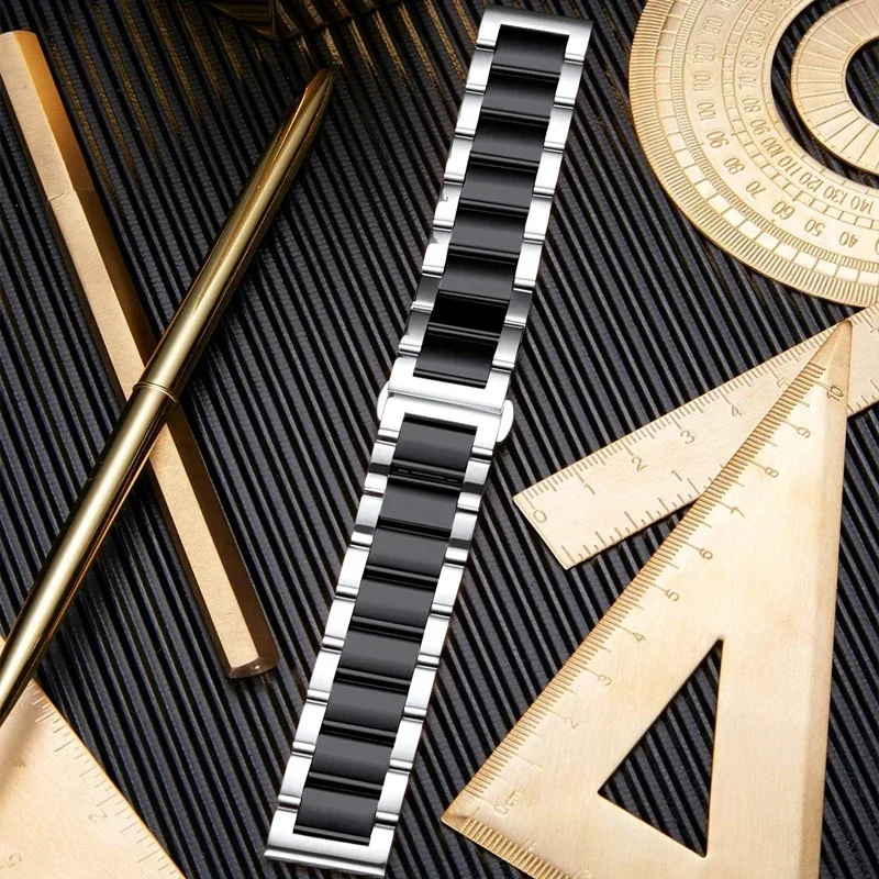 20mm strap For Samsung Galaxy watch 6/5 pro/4/Classic Stainless Steel 22mm metal link bracelet amazfit GTS-GTR-4-3-2e-mini band