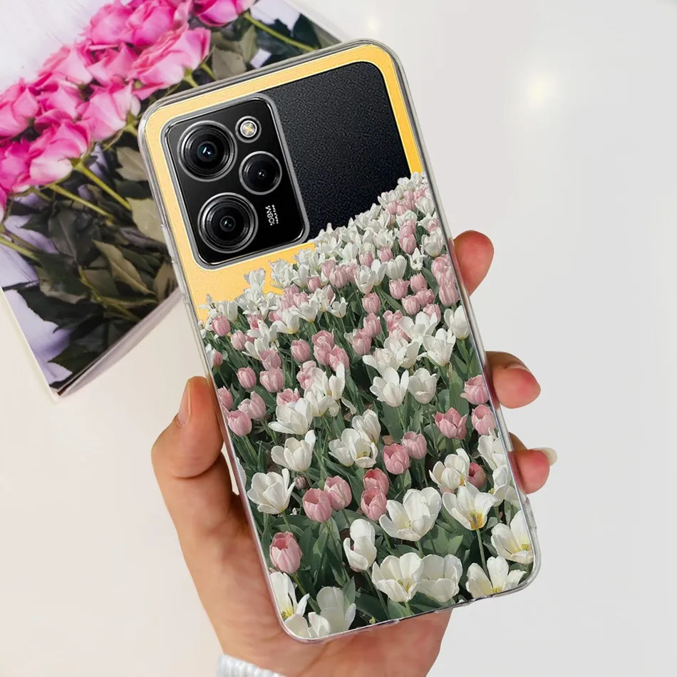 Elegant Printed Soft Silicone TPU Phone Case - Compatible with Poco X5 Series
