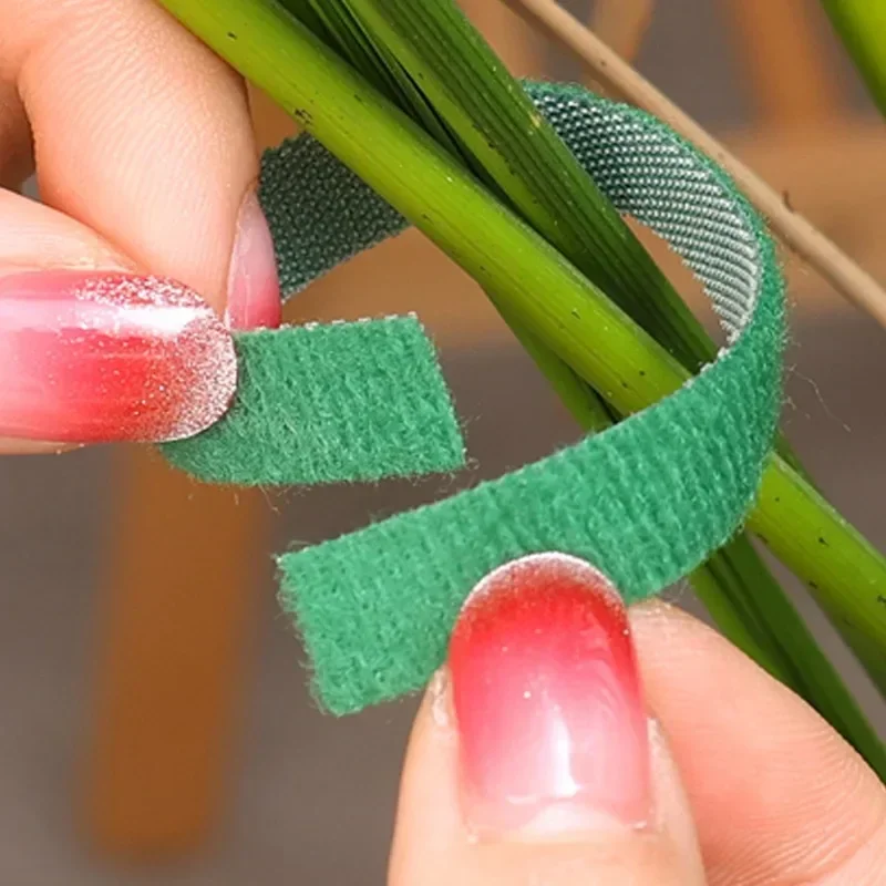Garden Plant Ties Nylon Plant Bandage Hook Loop Bamboo Cane Wrap Support Fastener Tape Accessories 1/10Roll plant ties