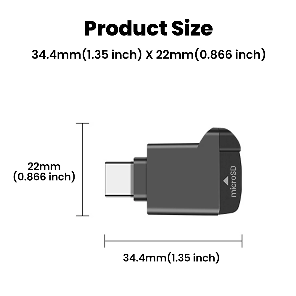 타입 C 2.0 카드 리더 TF 미니 자동차 메모리 카드 저장 카드 타입C 카드 리더 USB C 2.0 아이폰 17 16 미니 TF 카드 리더