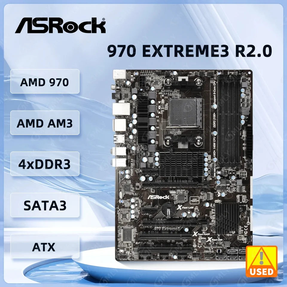 中古] ASRock 970 Extreme3 AM3+ 8-Core CPU対応 マザーボード