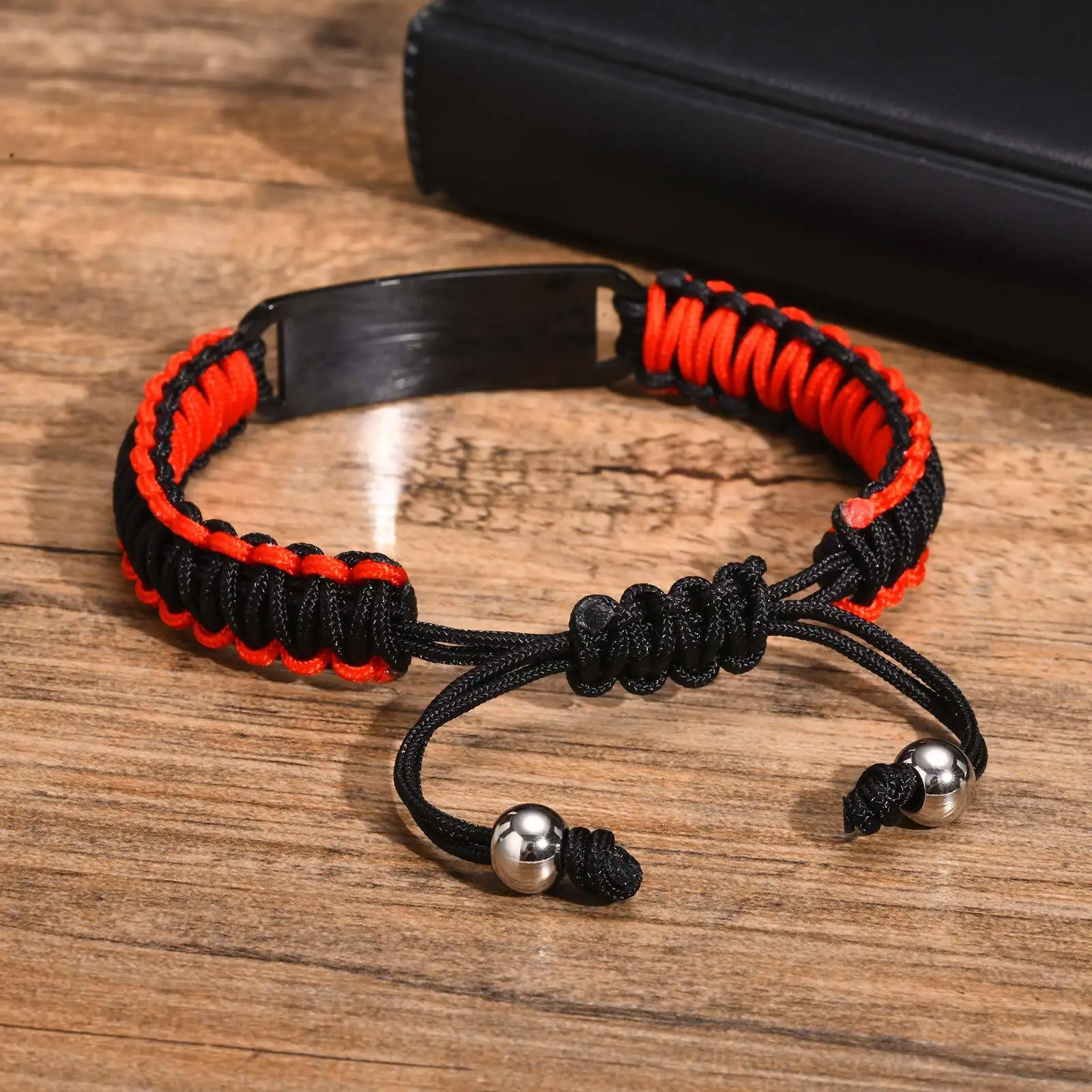 Vnox Braccialetto Motivazionale Personalizzato per Gli Uomini, Realizzato a Mano, Acciaio Inossidabile, Regali Uomo Compleanno Natale per Papà Fidanzato Marito