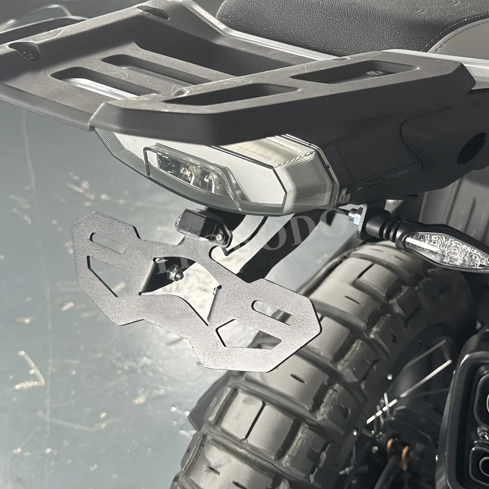 CFMOTO 450MT 2024 오토바이 액세서리 450MT 접이식 번호판 홀더 테일 브래킷 LED 후면 번호판 홀더에 적합